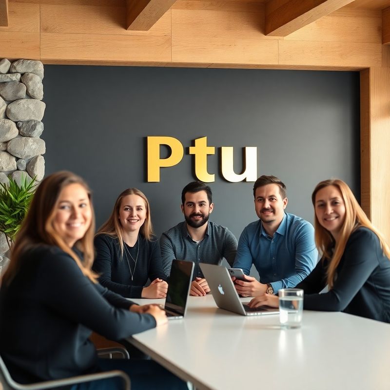 Ekipa Slovenskega Ateljeja v pisarni v Ptuju